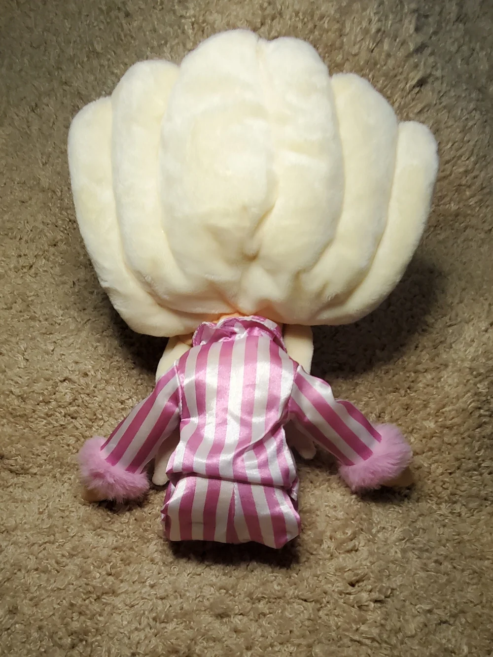 Barbie Pink & White Striped Pajama Plush Doll with Bow 13.5